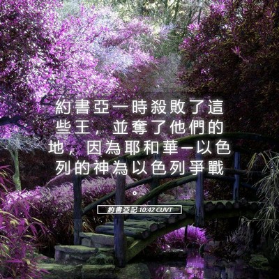 Picture 05 - 約 書 亞 記 10:42 CUVT - 約 書 亞 一 時 殺 敗 了 這 些 王 ， - Bible Verse Picture