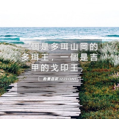 Picture 05 - 約 書 亞 記 12:23 CUVT - 一 個 是 多 珥 山 岡 的 多 珥 王 ， - Bible Verse Picture