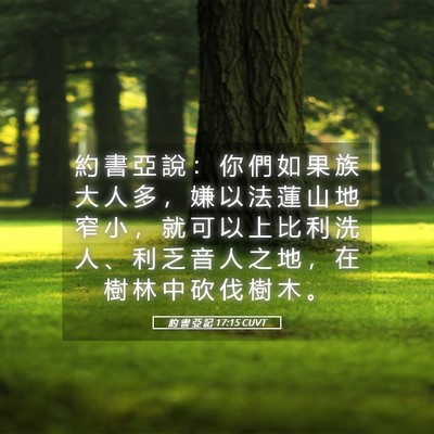 Picture 05 - 約 書 亞 記 17:15 CUVT - 約 書 亞 說 ： 你 們 如 果 族 大 人 - Bible Verse Picture