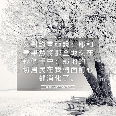 Picture 05 - 約 書 亞 記 2:24 CUVT - 又 對 約 書 亞 說 ： 耶 和 華 果 然 - Bible Verse Picture