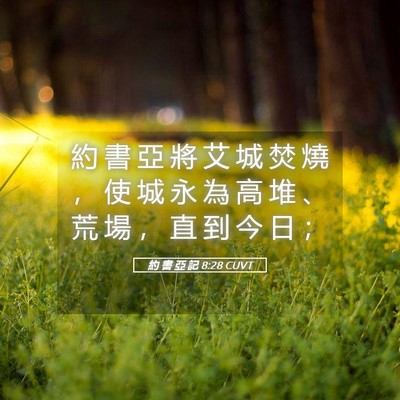 Picture 05 - 約 書 亞 記 8:28 CUVT - 約 書 亞 將 艾 城 焚 燒 ， 使 城 永 - Bible Verse Picture
