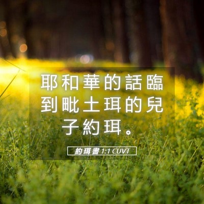 Picture 05 - 約 珥 書 1:1 CUVT - 耶 和 華 的 話 臨 到 毗 土 珥 的 兒 - Bible Verse Picture