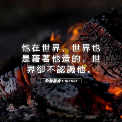 Picture 05 - 約 翰 福 音 1:10 CUVT - 他 在 世 界 ， 世 界 也 是 藉 著 他 - Bible Verse Picture