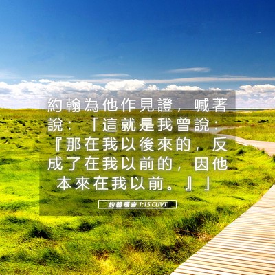 Picture 05 - 約 翰 福 音 1:15 CUVT - 約 翰 為 他 作 見 證 ， 喊 著 說 ： - Bible Verse Picture