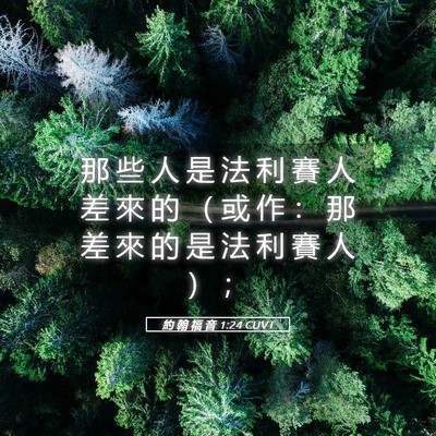 Picture 05 - 約 翰 福 音 1:24 CUVT - 那 些 人 是 法 利 賽 人 差 來 的 （ - Bible Verse Picture