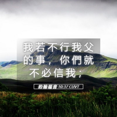 Picture 05 - 約 翰 福 音 10:37 CUVT - 我 若 不 行 我 父 的 事 ， 你 們 就 - Bible Verse Picture