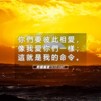 Picture 05 - 約 翰 福 音 15:12 CUVT - 你 們 要 彼 此 相 愛 ， 像 我 愛 你 - Bible Verse Picture