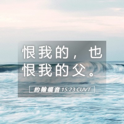 Picture 05 - 約 翰 福 音 15:23 CUVT - 恨 我 的 ， 也 恨 我 的 父 - Bible Verse Picture