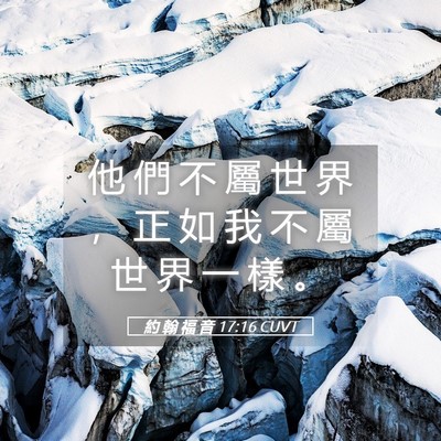 Picture 05 - 約 翰 福 音 17:16 CUVT - 他 們 不 屬 世 界 ， 正 如 我 不 屬 - Bible Verse Picture
