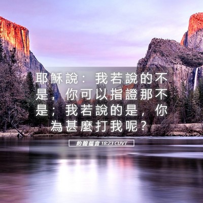 Picture 05 - 約 翰 福 音 18:23 CUVT - 耶 穌 說 ： 我 若 說 的 不 是 ， 你 - Bible Verse Picture