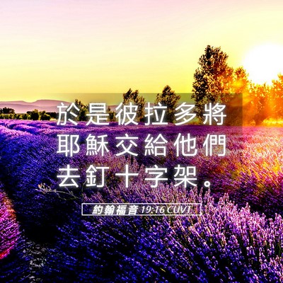 Picture 05 - 約 翰 福 音 19:16 CUVT - 於 是 彼 拉 多 將 耶 穌 交 給 他 們 - Bible Verse Picture