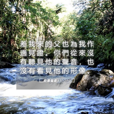 Picture 05 - 約 翰 福 音 5:37 CUVT - 差 我 來 的 父 也 為 我 作 過 見 證 - Bible Verse Picture