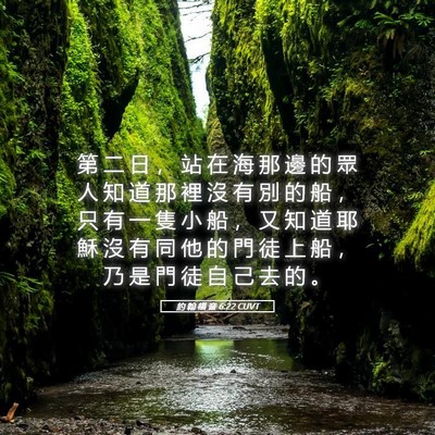 Picture 05 - 約 翰 福 音 6:22 CUVT - 第 二 日 ， 站 在 海 那 邊 的 眾 人 - Bible Verse Picture