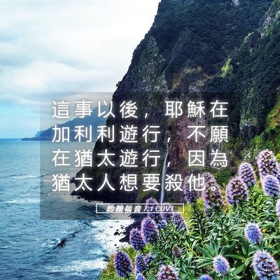 Picture 05 - 約 翰 福 音 7:1 CUVT - 這 事 以 後 ， 耶 穌 在 加 利 利 遊 - Bible Verse Picture