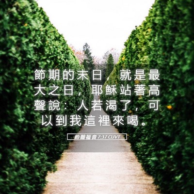 Picture 05 - 約 翰 福 音 7:37 CUVT - 節 期 的 末 日 ， 就 是 最 大 之 日 - Bible Verse Picture