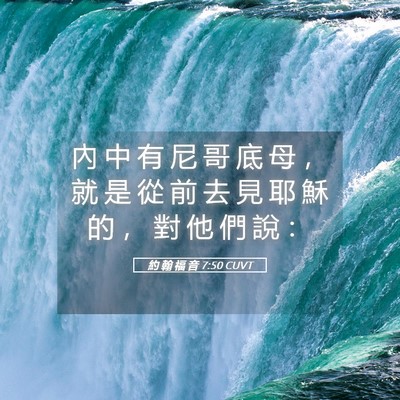 Picture 05 - 約 翰 福 音 7:50 CUVT - 內 中 有 尼 哥 底 母 ， 就 是 從 前 - Bible Verse Picture