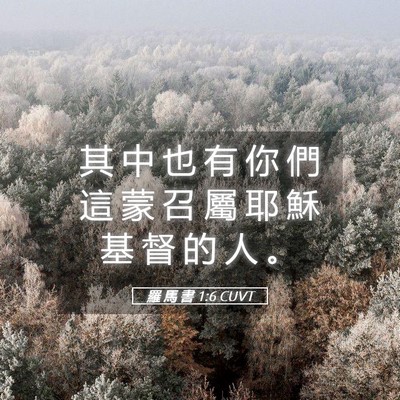 Picture 05 - 羅 馬 書 1:6 CUVT - 其 中 也 有 你 們 這 蒙 召 屬 耶 穌 - Bible Verse Picture