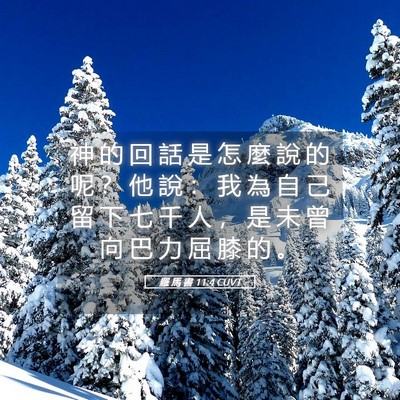 Picture 05 - 羅 馬 書 11:4 CUVT - 神 的 回 話 是 怎 麼 說 的 呢 ？ 他 - Bible Verse Picture