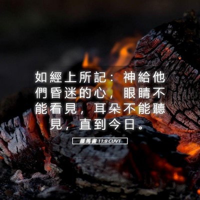 Picture 05 - 羅 馬 書 11:8 CUVT - 如 經 上 所 記 ： 神 給 他 們 昏 迷 - Bible Verse Picture
