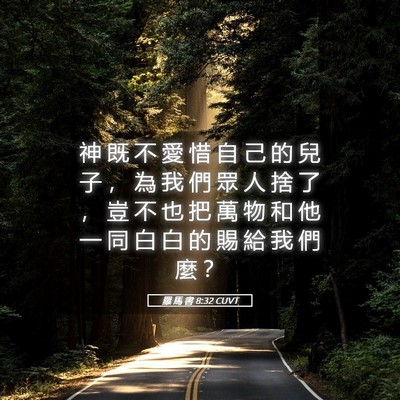 Picture 05 - 羅 馬 書 8:32 CUVT - 神 既 不 愛 惜 自 己 的 兒 子 ， 為 - Bible Verse Picture