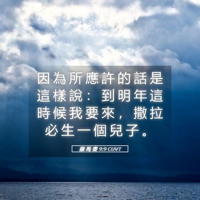 Picture 05 - 羅 馬 書 9:9 CUVT - 因 為 所 應 許 的 話 是 這 樣 說 ： - Bible Verse Picture