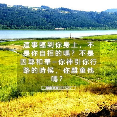 Picture 05 - 耶 利 米 書 2:17 CUVT - 這 事 臨 到 你 身 上 ， 不 是 你 自 - Bible Verse Picture