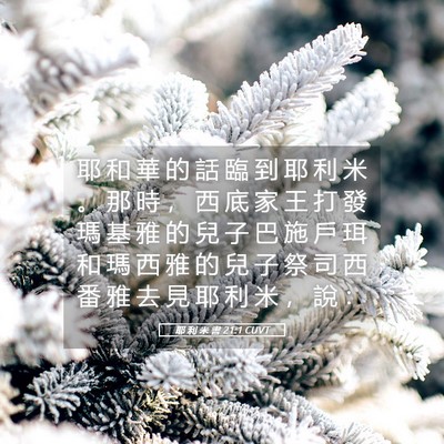 Picture 05 - 耶 利 米 書 21:1 CUVT - 耶 和 華 的 話 臨 到 耶 利 米 。 那 - Bible Verse Picture