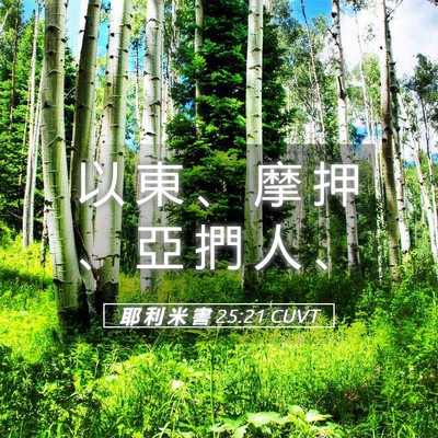 Picture 05 - 耶 利 米 書 25:21 CUVT - 以 東 、 摩 押 、 亞 捫 人 - Bible Verse Picture