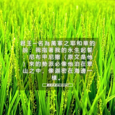 Picture 05 - 耶 利 米 書 46:18 CUVT - 君 王 ─ 名 為 萬 軍 之 耶 和 華 的 - Bible Verse Picture