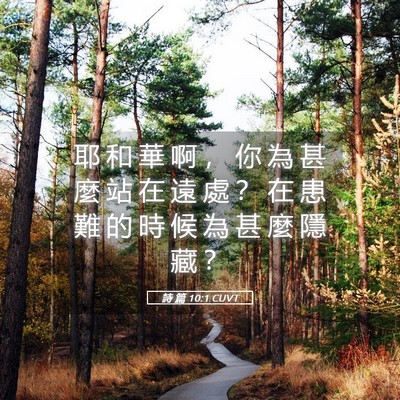 Picture 05 - 詩 篇 10:1 CUVT - 耶 和 華 啊 ， 你 為 甚 麼 站 在 遠 - Bible Verse Picture