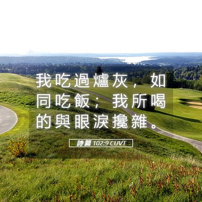 Picture 05 - 詩 篇 102:9 CUVT - 我 吃 過 爐 灰 ， 如 同 吃 飯 ； 我 - Bible Verse Picture