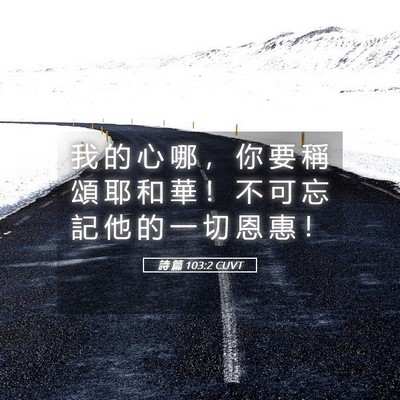 Picture 05 - 詩 篇 103:2 CUVT - 我 的 心 哪 ， 你 要 稱 頌 耶 和 華 - Bible Verse Picture