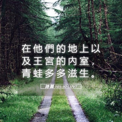Picture 05 - 詩 篇 105:30 CUVT - 在 他 們 的 地 上 以 及 王 宮 的 內 - Bible Verse Picture