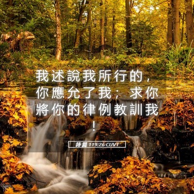Picture 05 - 詩 篇 119:26 CUVT - 我 述 說 我 所 行 的 ， 你 應 允 了 - Bible Verse Picture