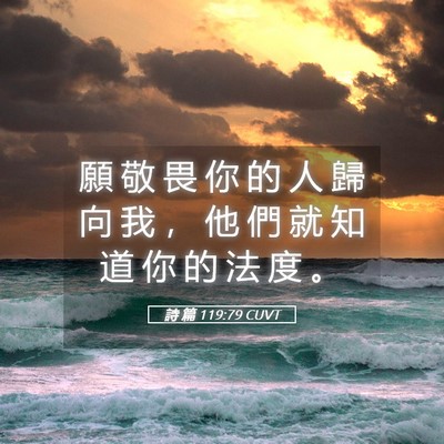Picture 05 - 詩 篇 119:79 CUVT - 願 敬 畏 你 的 人 歸 向 我 ， 他 們 - Bible Verse Picture