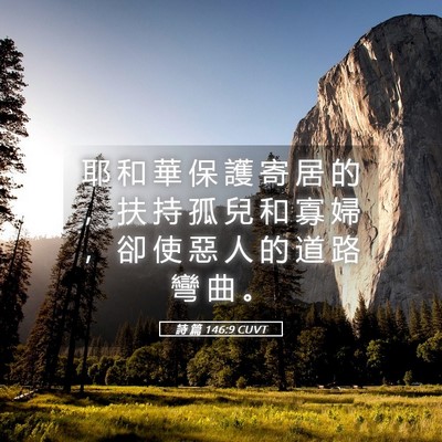 Picture 05 - 詩 篇 146:9 CUVT - 耶 和 華 保 護 寄 居 的 ， 扶 持 孤 - Bible Verse Picture