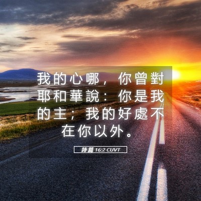 Picture 05 - 詩 篇 16:2 CUVT - 我 的 心 哪 ， 你 曾 對 耶 和 華 說 - Bible Verse Picture