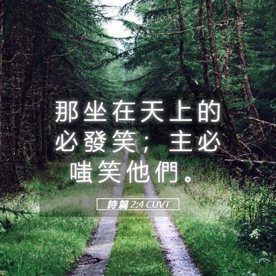 Picture 05 - 詩 篇 2:4 CUVT - 那 坐 在 天 上 的 必 發 笑 ； 主 必 - Bible Verse Picture