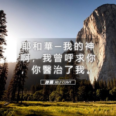 Picture 05 - 詩 篇 30:2 CUVT - 耶 和 華 ─ 我 的 神 啊 ， 我 曾 呼 - Bible Verse Picture