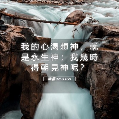 Picture 05 - 詩 篇 42:2 CUVT - 我 的 心 渴 想 神 ， 就 是 永 生 神 - Bible Verse Picture