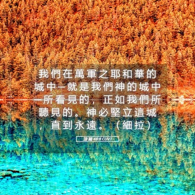 Picture 05 - 詩 篇 48:8 CUVT - 我 們 在 萬 軍 之 耶 和 華 的 城 中 - Bible Verse Picture