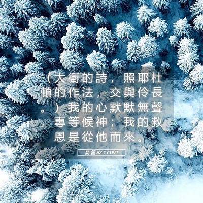 Picture 05 - 詩 篇 62:1 CUVT - （ 大 衛 的 詩 ， 照 耶 杜 頓 的 作 - Bible Verse Picture