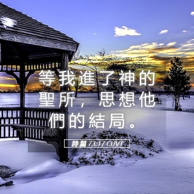 Picture 05 - 詩 篇 73:17 CUVT - 等 我 進 了 神 的 聖 所 ， 思 想 他 - Bible Verse Picture