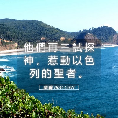 Picture 05 - 詩 篇 78:41 CUVT - 他 們 再 三 試 探 神 ， 惹 動 以 色 - Bible Verse Picture