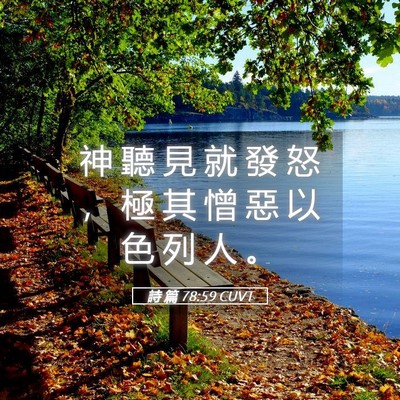 Picture 05 - 詩 篇 78:59 CUVT - 神 聽 見 就 發 怒 ， 極 其 憎 惡 以 - Bible Verse Picture