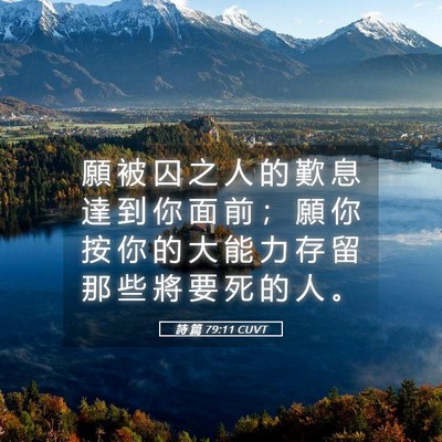 Picture 05 - 詩 篇 79:11 CUVT - 願 被 囚 之 人 的 歎 息 達 到 你 面 - Bible Verse Picture