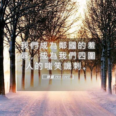 Picture 05 - 詩 篇 79:4 CUVT - 我 們 成 為 鄰 國 的 羞 辱 ， 成 為 - Bible Verse Picture