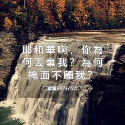 Picture 05 - 詩 篇 88:14 CUVT - 耶 和 華 啊 ， 你 為 何 丟 棄 我 ？ - Bible Verse Picture