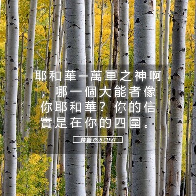 Picture 05 - 詩 篇 89:8 CUVT - 耶 和 華 ─ 萬 軍 之 神 啊 ， 哪 一 - Bible Verse Picture
