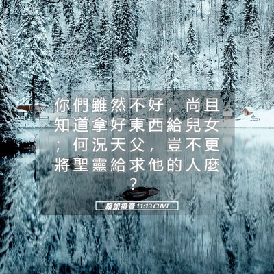 Picture 05 - 路 加 福 音 11:13 CUVT - 你 們 雖 然 不 好 ， 尚 且 知 道 拿 - Bible Verse Picture